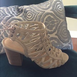 Gladiator style chunky heels